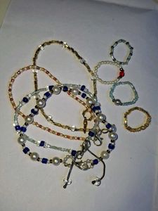 Handmade Beaded Bracelet &amp; Ring Set