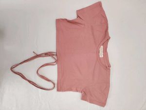 Cute Pink Tie-Up Top