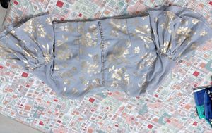 Floral Lavender Drap Saree Palazzo Pant Set