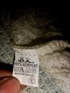 White Ruffle Trim Knit Cardigan