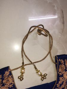 Royal Blue Gown With Near About 51 Length🤩 Condition Is Totally New. It Has Beautiful Golden Work With Dori🪡🧶