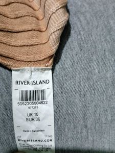 Beige Ribbed Knit Midi BodyCon Dress