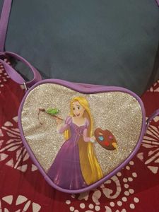 Rapunzel Heart Glitter Bag