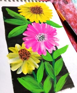 Beautiful Handmade Painting/Floral Painting For Home Decoration