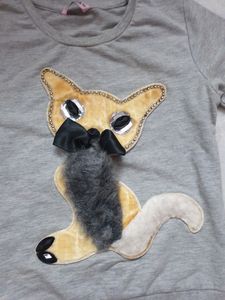 Cat Embroidered Girls Cute Cardigan