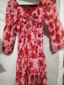 Floral Chiffon Mini Dress