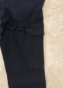 Black Cargo Jeans