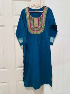 Yellow Kurta Set With Pink Dupptta