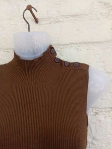 Brown Sleeveless Top