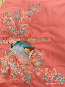 Xs Size New Unused  Pink Embroidered Kurta Set
