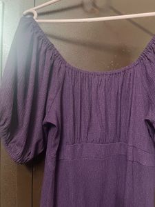 Purple Off-Shoulder Dress