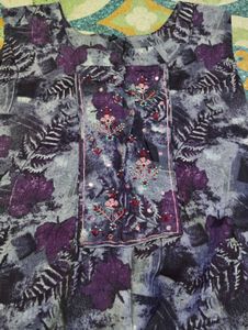 Beautiful Purple Suit(Free Kurti)