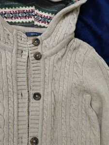 Hooded Knit Cardigan