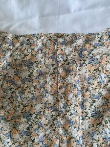 Floral Ruffle Mini Skirt