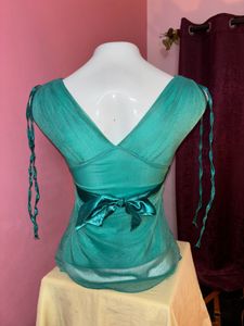 ⋆˚꩜｡ mermaidcore y2k top with gems ⋆˚꩜｡