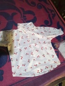 korean Cherry Print Top