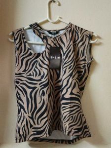 Shein Zebra Print Tank Top