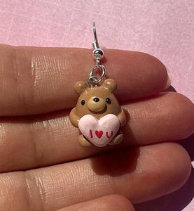 I ❤️ U Bear Clay Earrings – Cutesy Charms