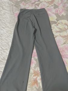 4 Set Of Wide Leg Trousers Brown Black Teal &amp; Grey