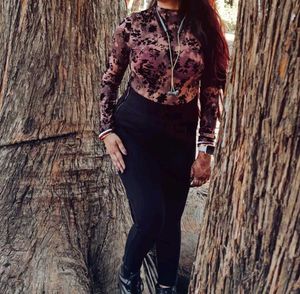 Floral Print Sheer Bodysuit