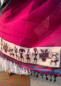 Tribal art and Handloom dupatta