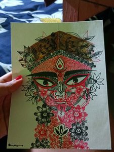 Durga Maa Hand Sketch