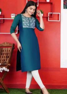 Elegant Teal Embroidered Kurta