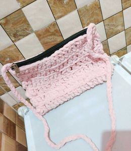 Handmade Pastel Pink Crochet Shoulder Bag 🧶