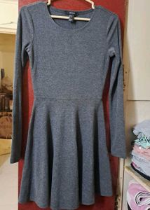 Grey Flared Dress
