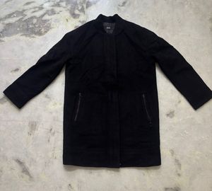 Black Wool Blend Coat