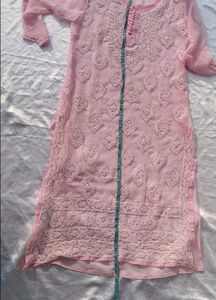 Pink ChikanKari kurti