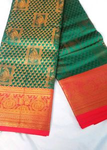 Elegant Green Silk Saree