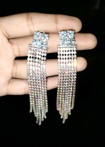Rhinestone Waist Chain &amp; Dangler Earrings