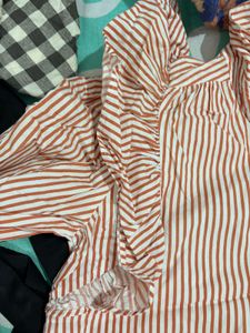 Striped Ruffle Blouse