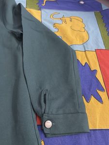 Green Button-Down Top