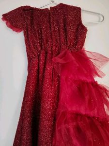Maroon Wedding Frock Fully Party Wear Flour Lenth
