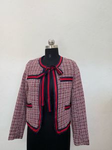 Tweed Jacket with Bow
