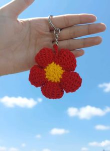 Crochet Flower Bouquet Bag Charm