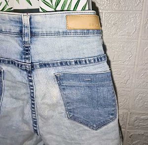 Blue Denim Shorts Small Size Women