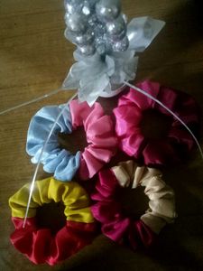 Elegant Dual-Color Silk Scrunchies | Handmade