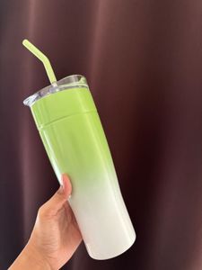New Green & White Steel Sipper