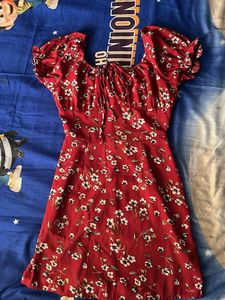 Red Floral Dress