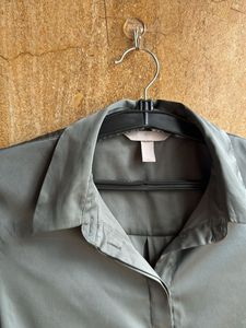 Satin Olive Green Shirt