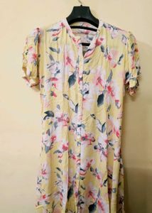 Super Cool/Breathable Floral Yellow Dress