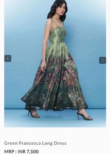 Ritu Kumar Green Francesca Long Dress
