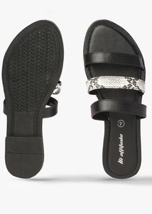 Hi-Attitude Open Toe Strappy Flats