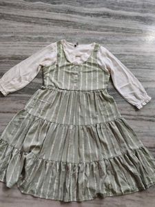 Striped Tiered Girls Dress