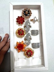 Rhinestone Ring Set