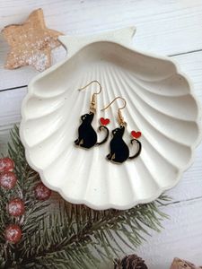 Black Cat Earrings
