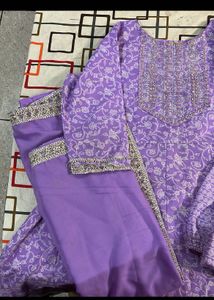 Elegant Purple Kurta Set With Dupatta